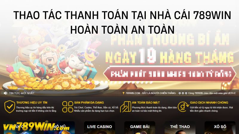 Thao tác thanh toán tại nhà cái King33 hoàn toàn an toàn & minh bạch