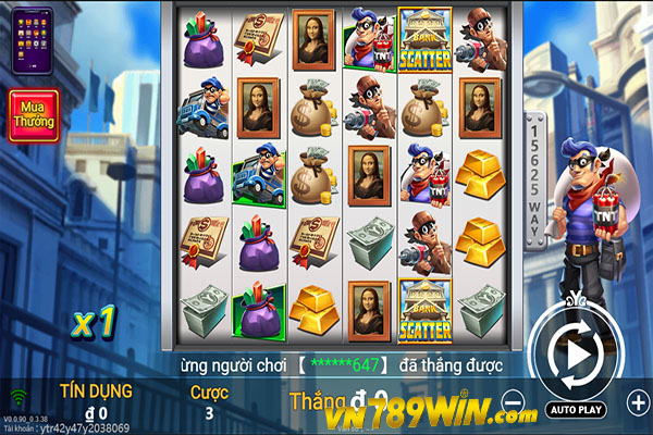 Giao diện chính của game TP kẻ cướp ngân hàng tại nhà cái 789WIN 